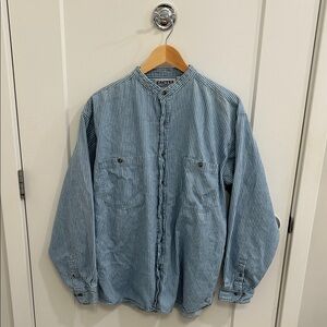 Cactus Men's Light Blue Pinstripe Shirt